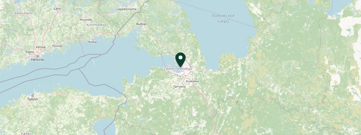Map of St. Petersburg, Russia