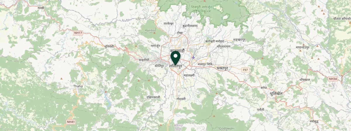 Map of Lalitpur, Nepal