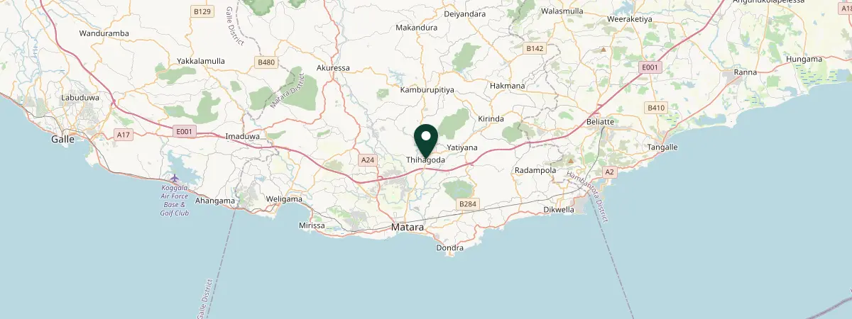 Map of Thihagoda, Sri Lanka