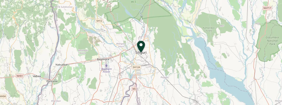 Map of Siliguri, India