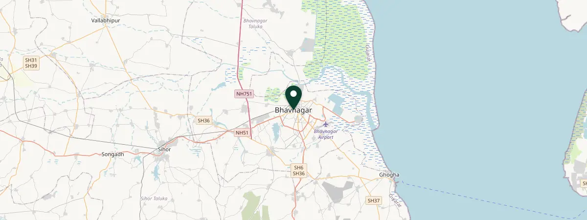 Map of Bhavnagar, India