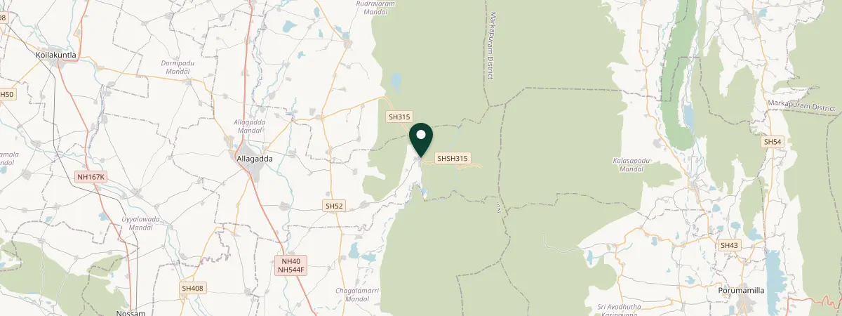 Map of Ahobilam, India
