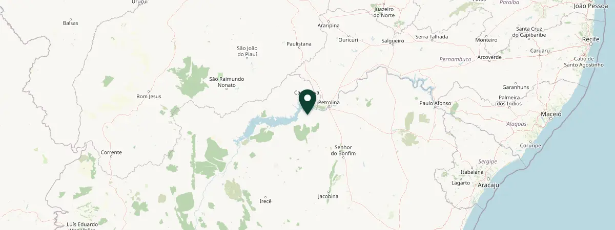 Map of Nordeste, Brazil