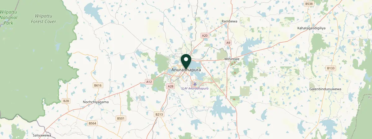 Map of Anuradhapura, Anurādhapura, Sri Lanka