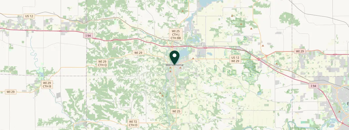 Map of Menomonie, Wisconsin, United States