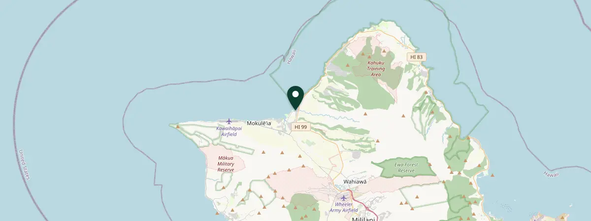 Map of Haleiwa, Hawaii, United States