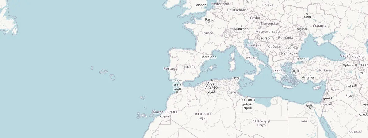 Map of North and East Area, Spain