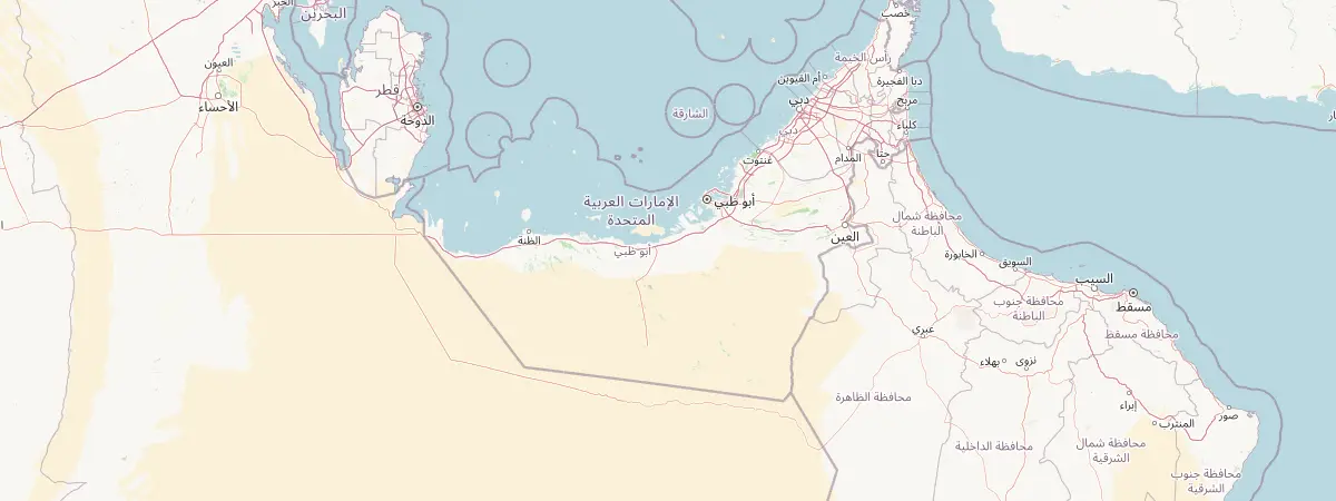 Map of United Arab Emirates
