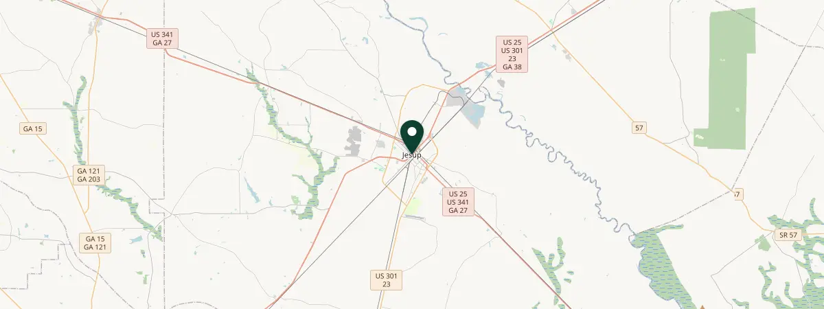 Map of Jesup, Georgia, United States