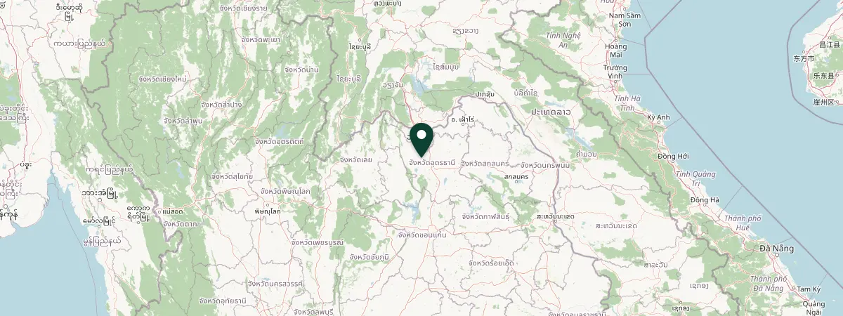 Map of Udon Thani, Thailand