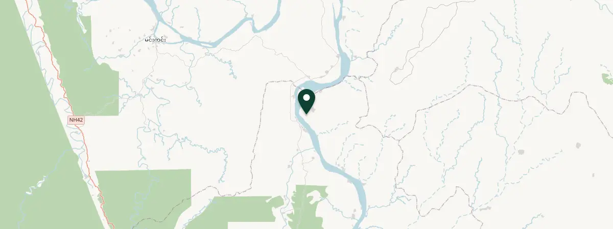 Map of Yin-Ma-Bin Township, Sagaing, Myanmar (Burma)