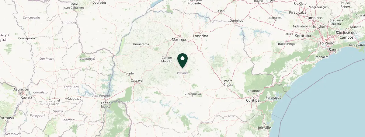 Map of Paraná, Brazil