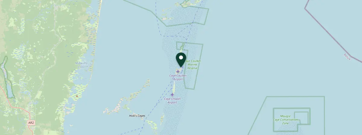 Map of Caye Caulker, Belize