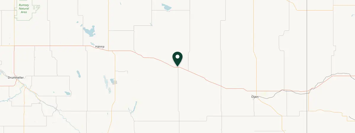 Map of Youngstown, Alberta, Canada