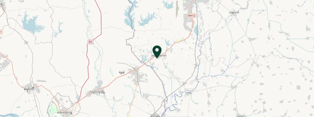 Map of Indagaw, Bago, Myanmar (Burma)