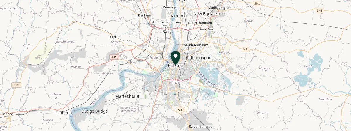 Map of Kolkata, India