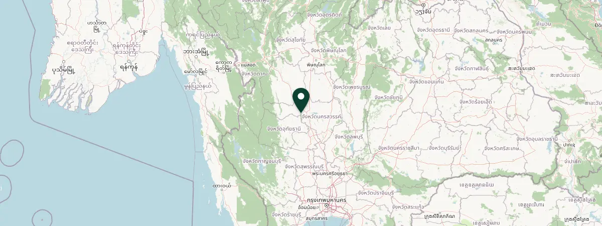 Map of Amphur Lat Yao, Nakhon Sawan, Thailand