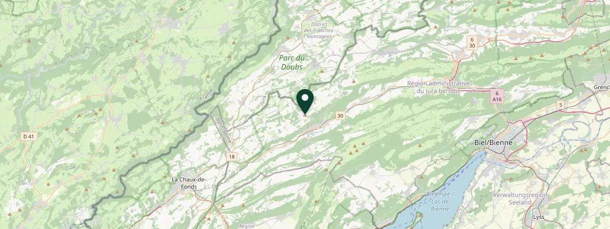 Map of Mont Soleil, Switzerland