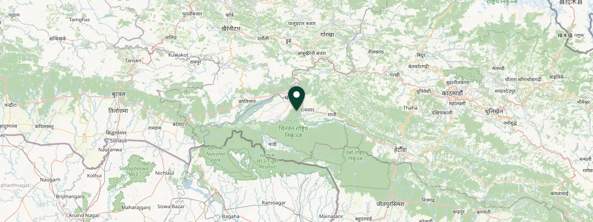 Map of Chitwan, Nepal