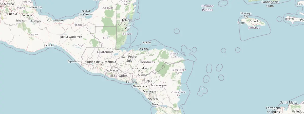 Map of Honduras