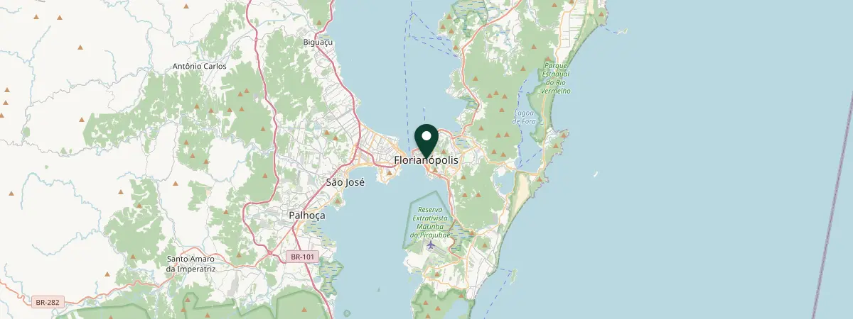 Map of Florianópolis, Santa Catarina, Brazil