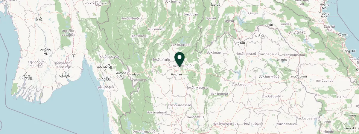 Map of Phitsanulok, Thailand