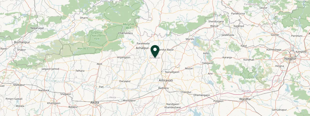 Map of Amravati, India