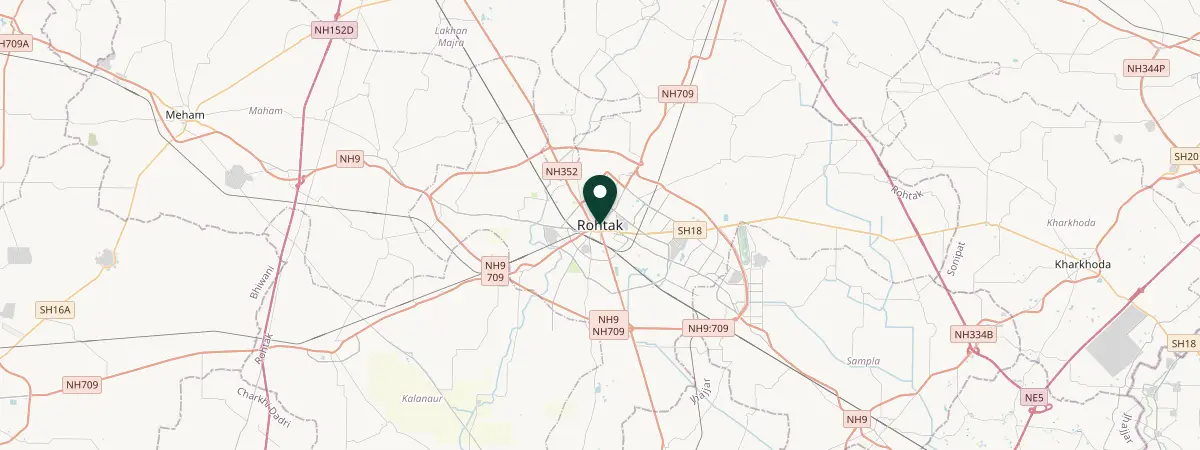 Map of Rohtak, India