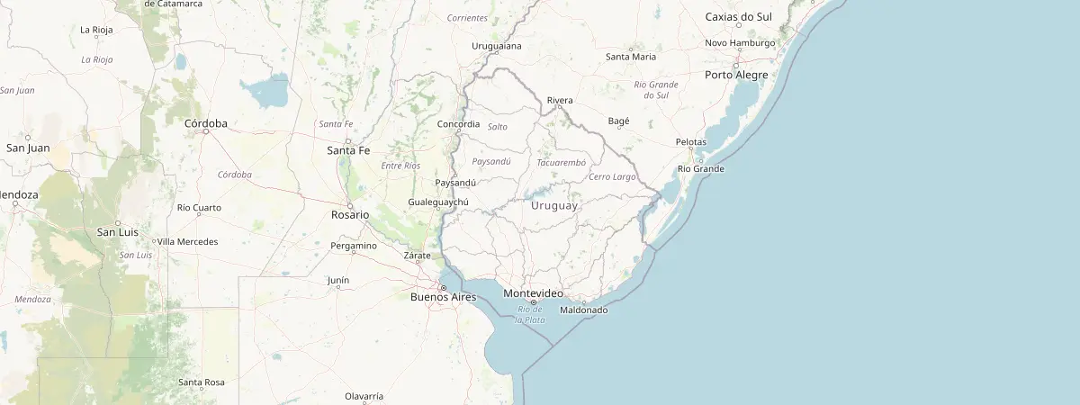 Map of Uruguay