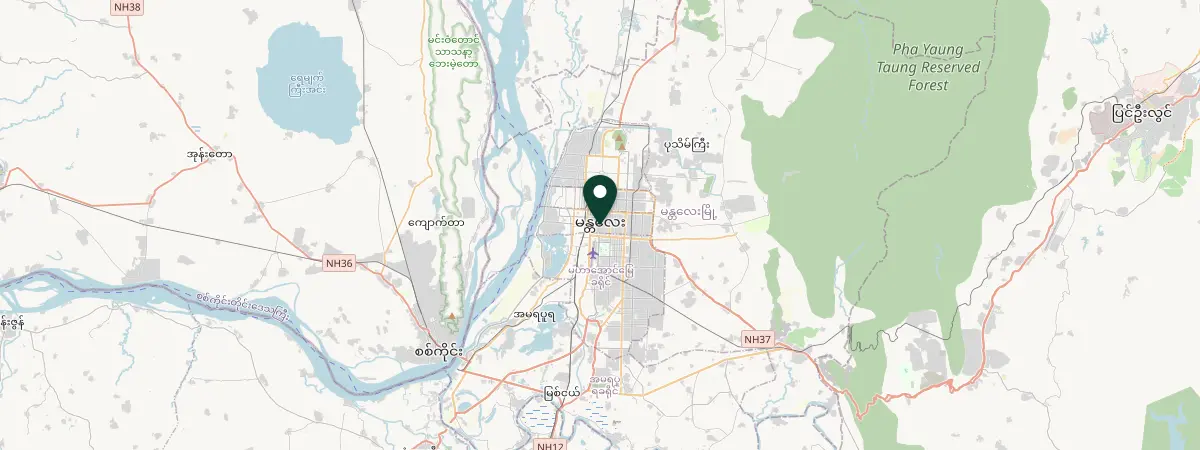 Map of Mandalay, Myanmar (Burma)