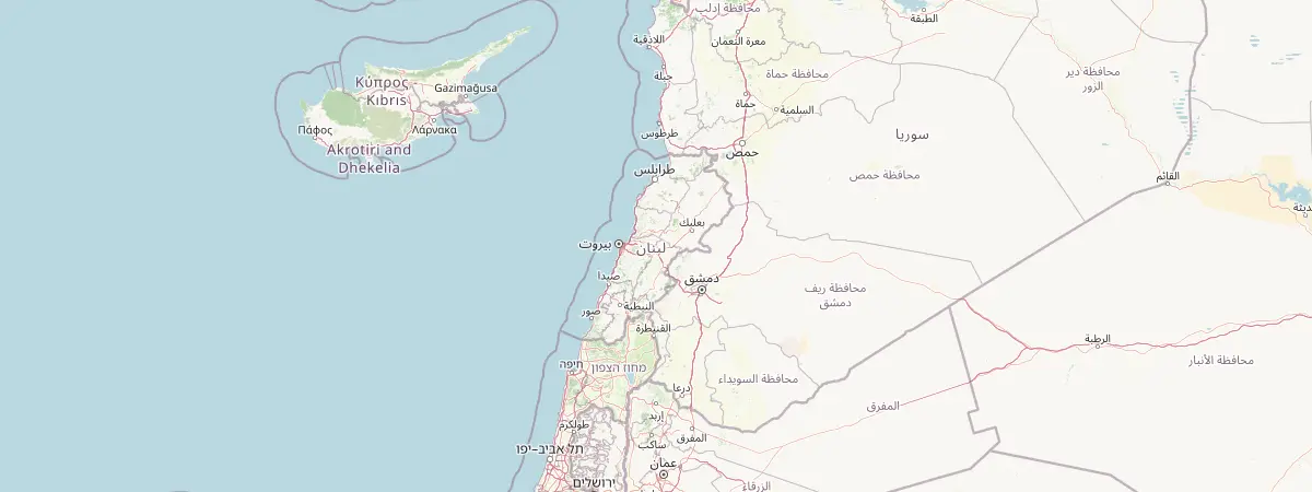 Map of Lebanon