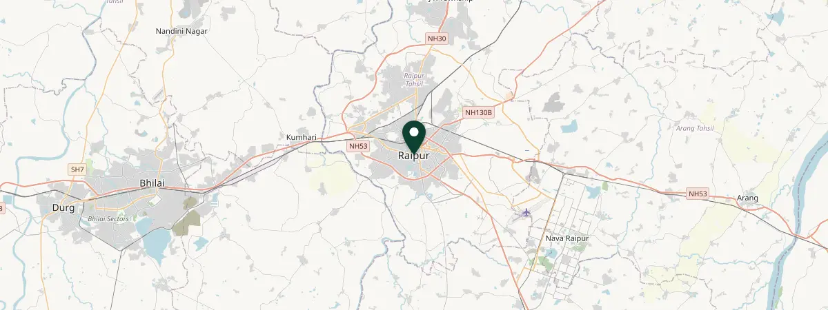 Map of Raipur, India