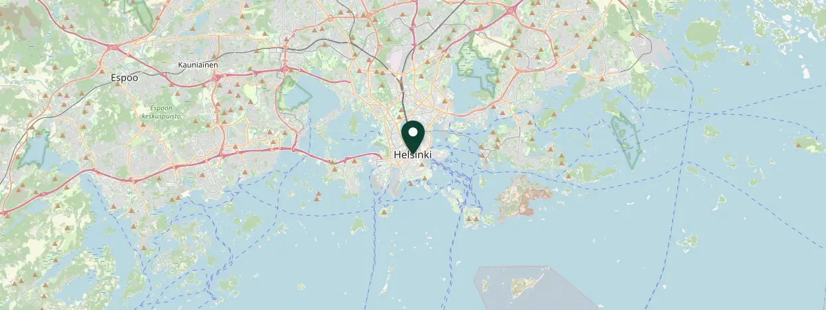 Map of Helsinki, Finland
