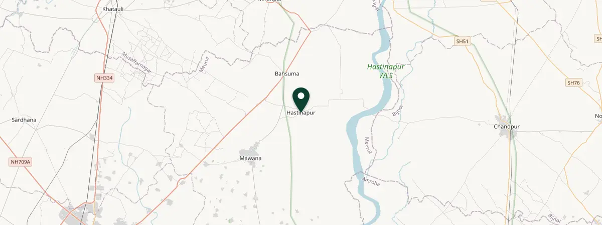 Map of Hastinapur, India