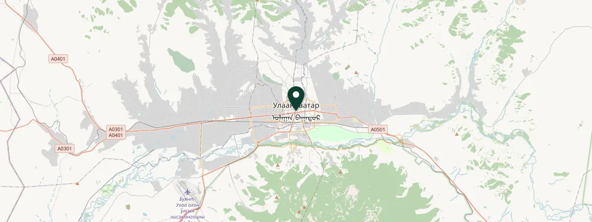 Map of Ulaanbaatar, Mongolia