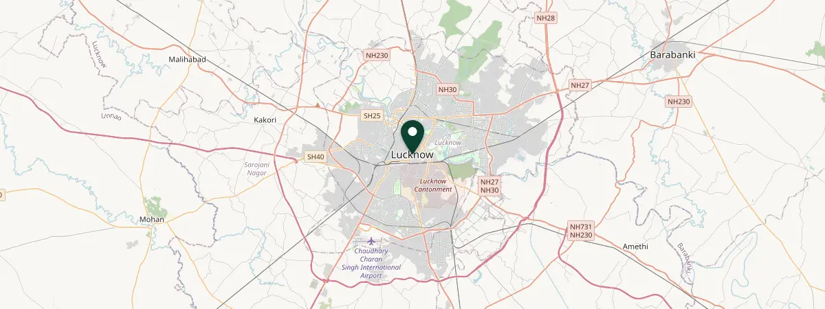 Map of Lucknow, India