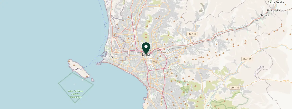 Map of Lima, Peru