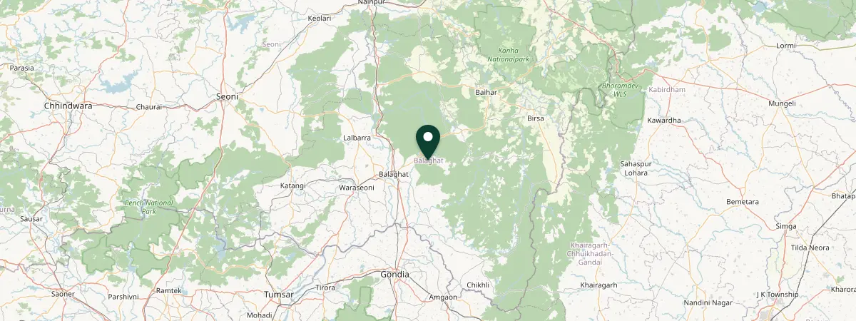 Map of Balaghat, India