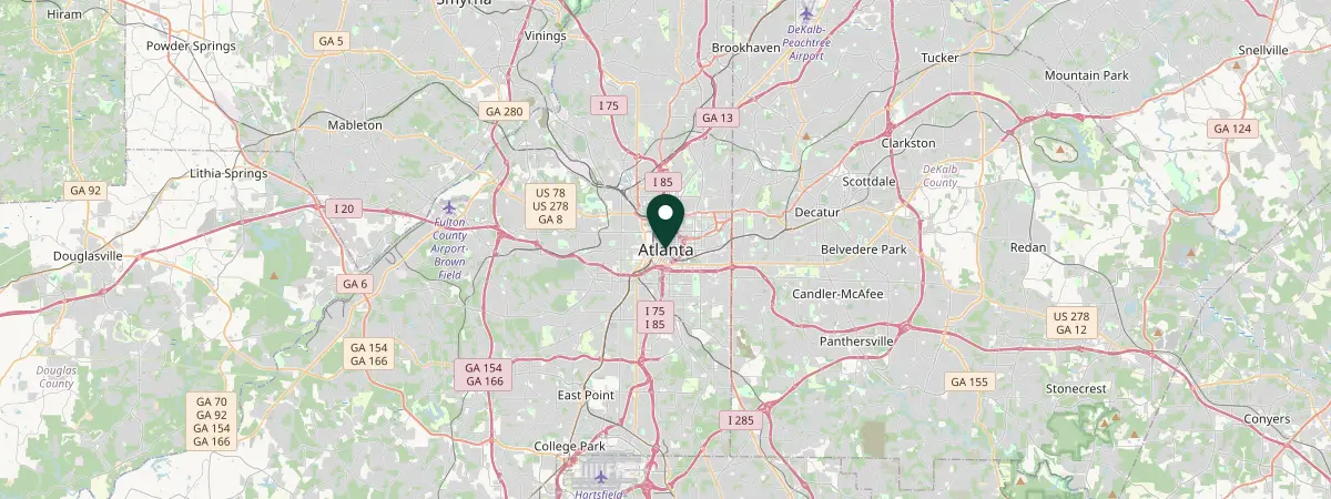 Map of Atlanta, Georgia, United States