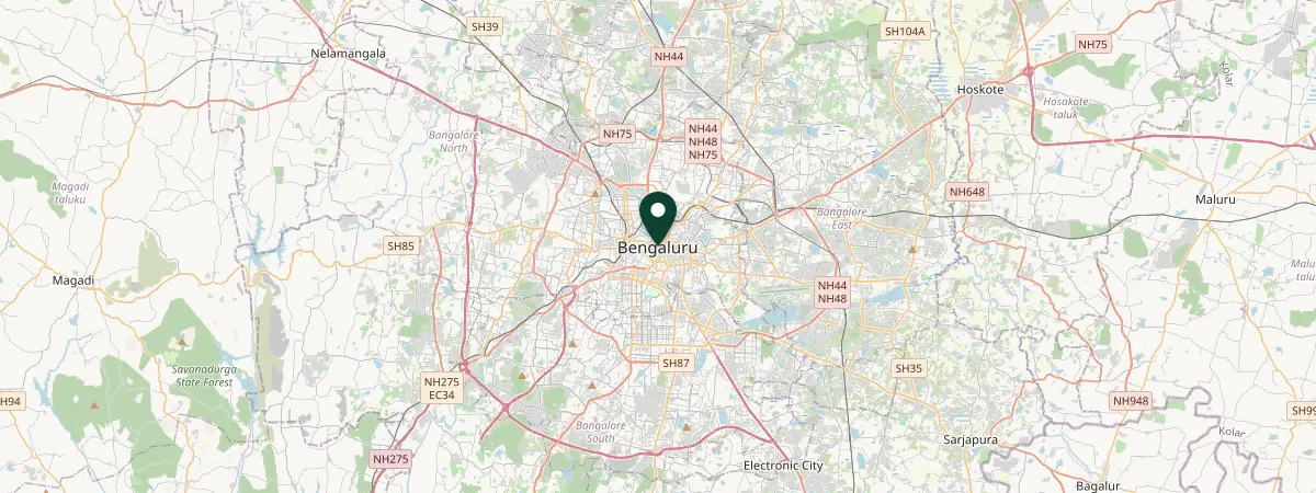 Map of Bengaluru, India