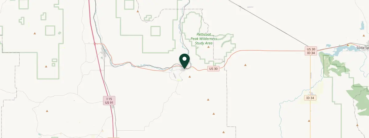 Map of Lava Hot Springs, Idaho, United States