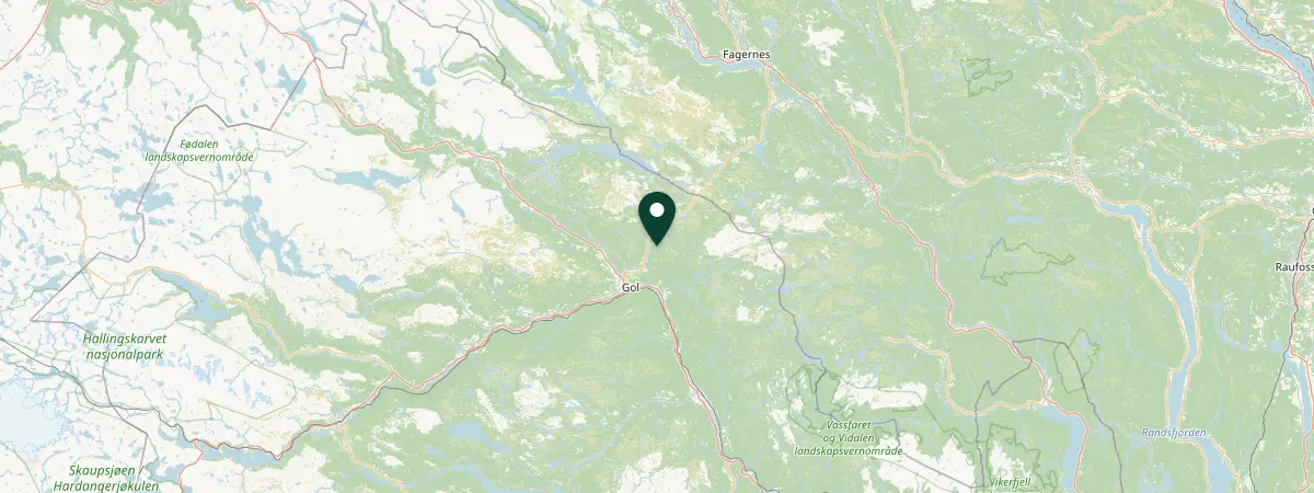 Map of Gol, Norway