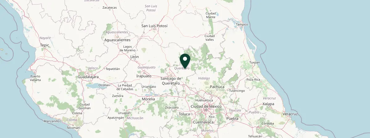 Map of Queretaro, Mexico