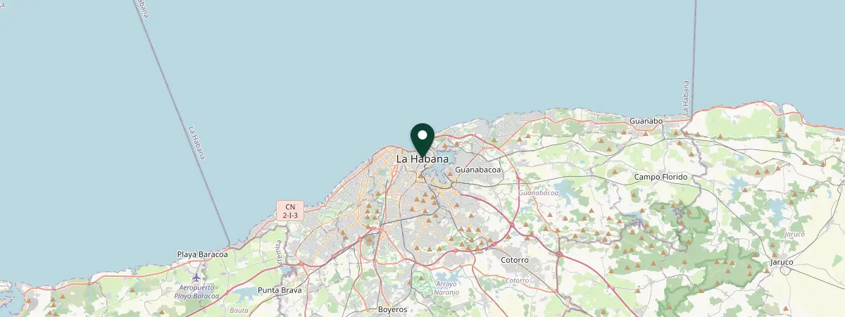 Map of La Habana, Cuba