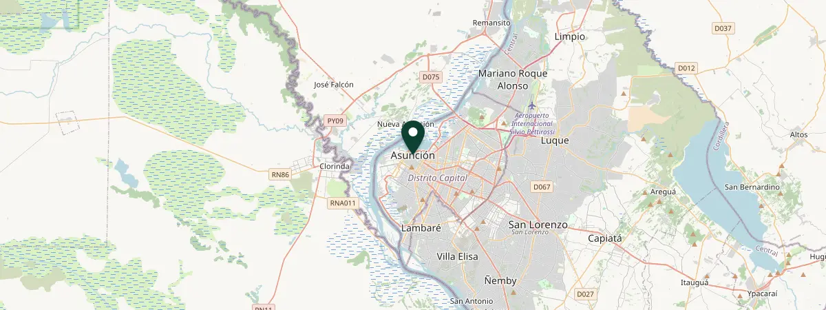 Map of Asuncion, Paraguay