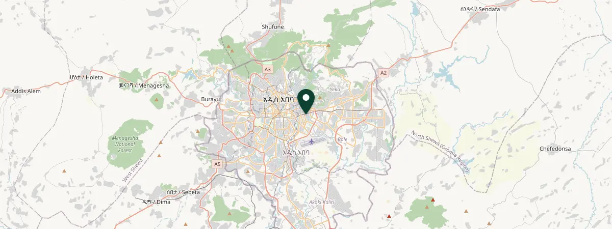 Map of Haya Hulet area, Addis Ababa, Ethiopia