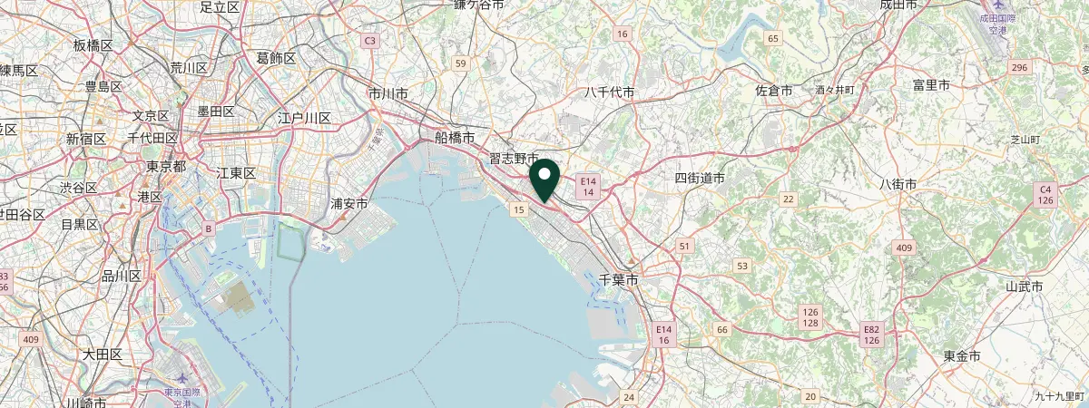 Map of Chiba-ken, Chiba, Japan
