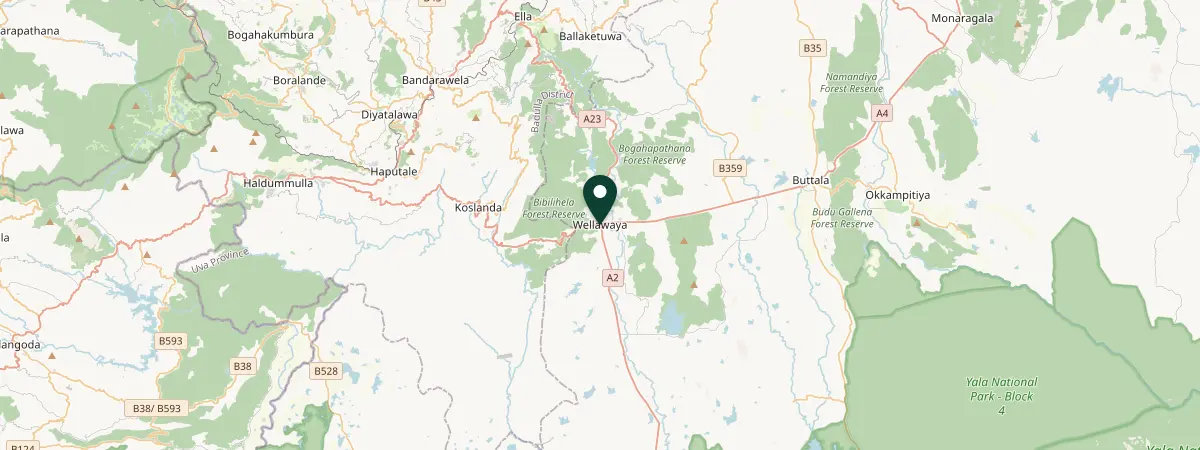 Map of Wellawaya, Sri Lanka