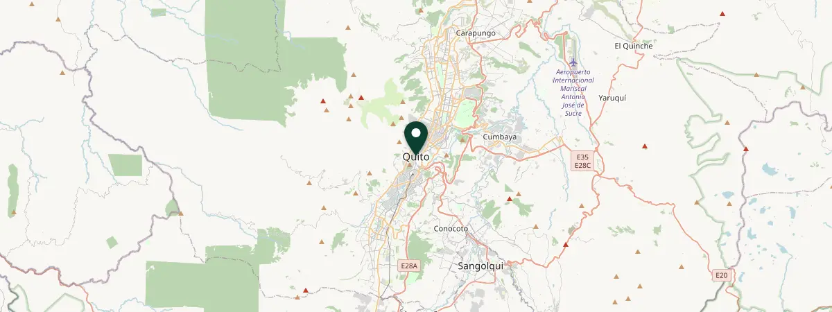 Map of Quito, Ecuador