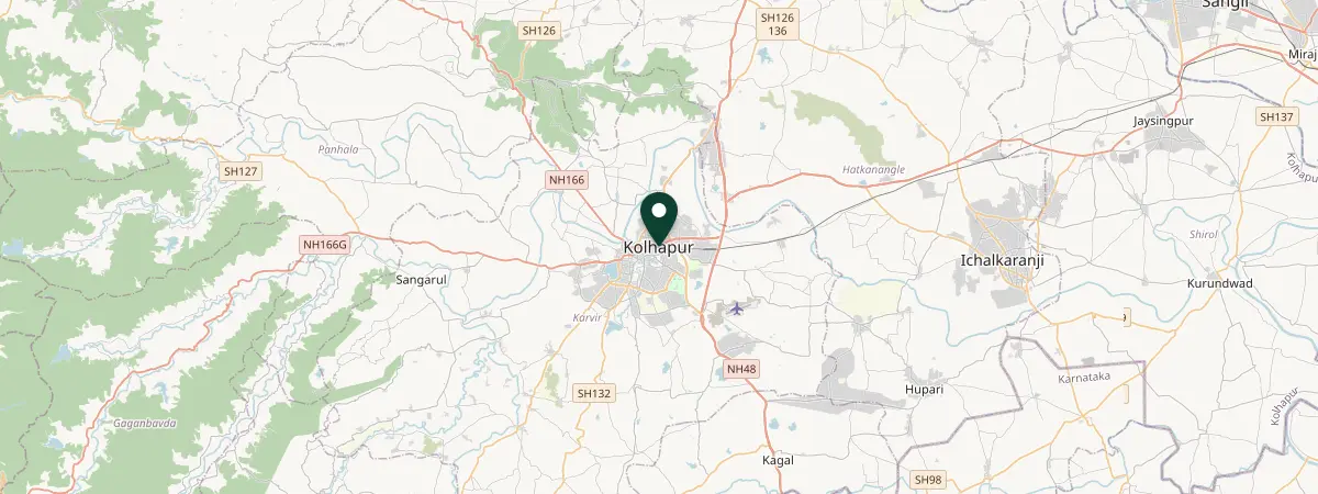 Map of Kolhapur, India